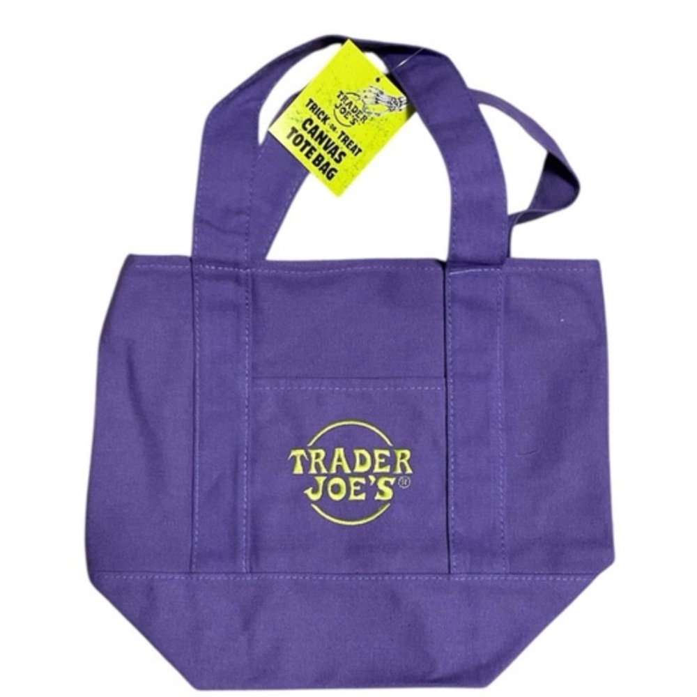 Trader Joe's NWT Collectible Purple Canvas Tote Bag